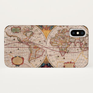 Vintage World Map Circa 1600 iPhone X Case