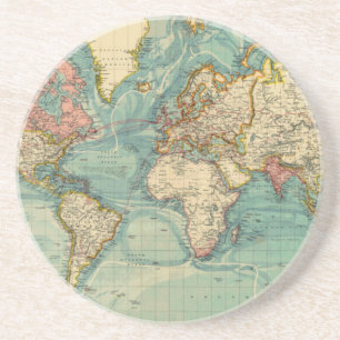 Vintage World Map Coaster