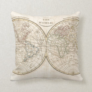 Vintage World Map Cushion