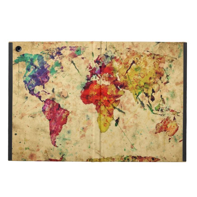 Vintage world map iPad air cover (Outside)