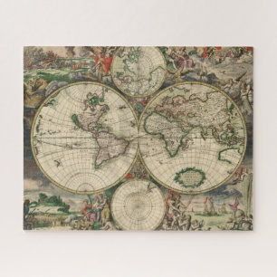 Vintage World Map Jigsaw Puzzle