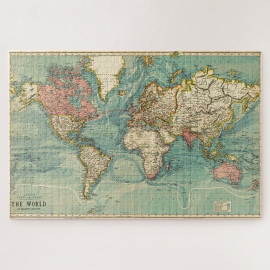 Vintage World Map Jigsaw Puzzle | Zazzle.com.au