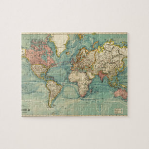 Vintage World Map Jigsaw Puzzle