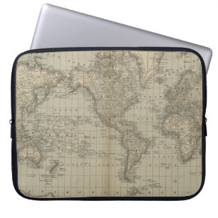 Vintage World Map Laptop Sleeve