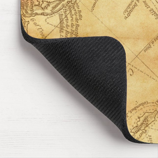 Vintage world map mouse pad (Corner)