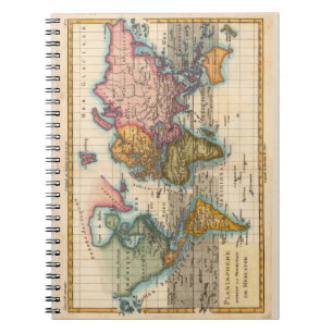 Vintage World Map Notebook