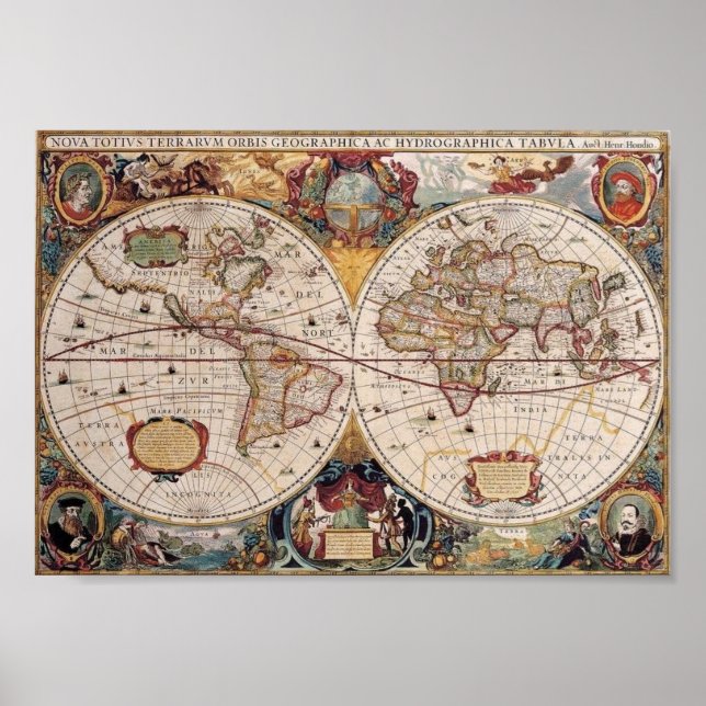 Vintage world map poster (Front)
