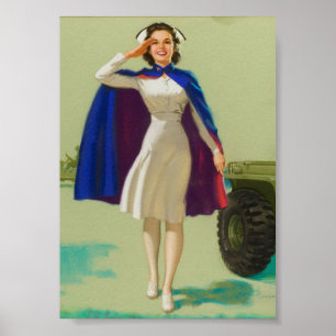 Vintage World War II Era Nuse, Poster