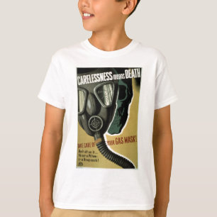 Vintage World War II Gas Mask Safety T-Shirt