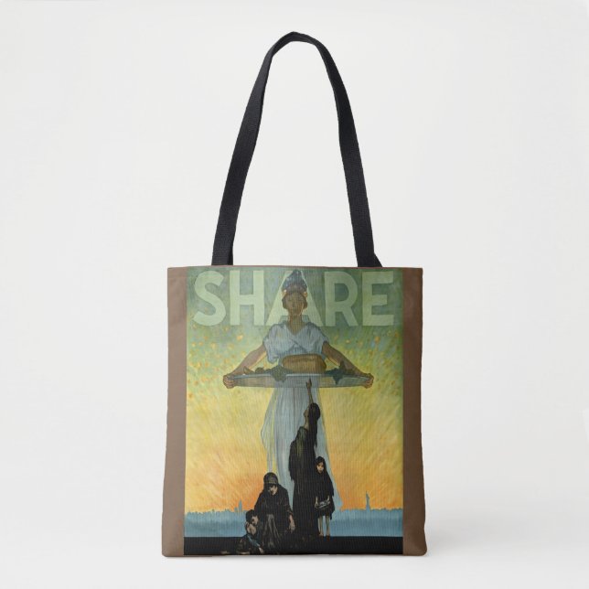 Vintage World War Share Poster Tote Bag (Front)