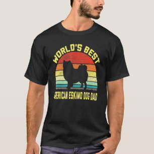 Vintage Worlds Best American Eskimo Dog Dad T-Shirt