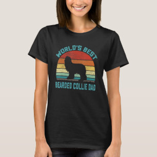 Vintage World's Best Best Bearded Collie Dad Dog T-Shirt