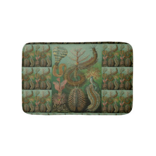 Vintage Worms Annelids Chaetopoda by Ernst Haeckel Bath Mat