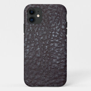 Vintage Worn Textured Black Leather Case-Mate iPho iPhone 11 Case