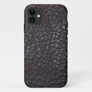 Vintage Worn Textured Black Leather Case-Mate iPho iPhone 11 Case