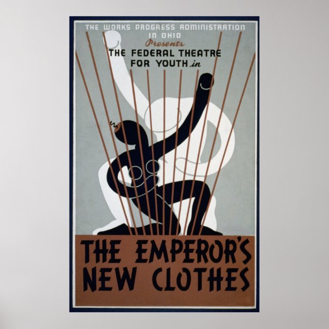 Vintage WPA - Emperor's New Clothes Art Poster (Front)