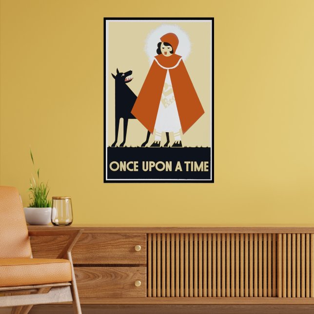 Vintage WPA Little Red Riding Hood Poster (Living Room 2)