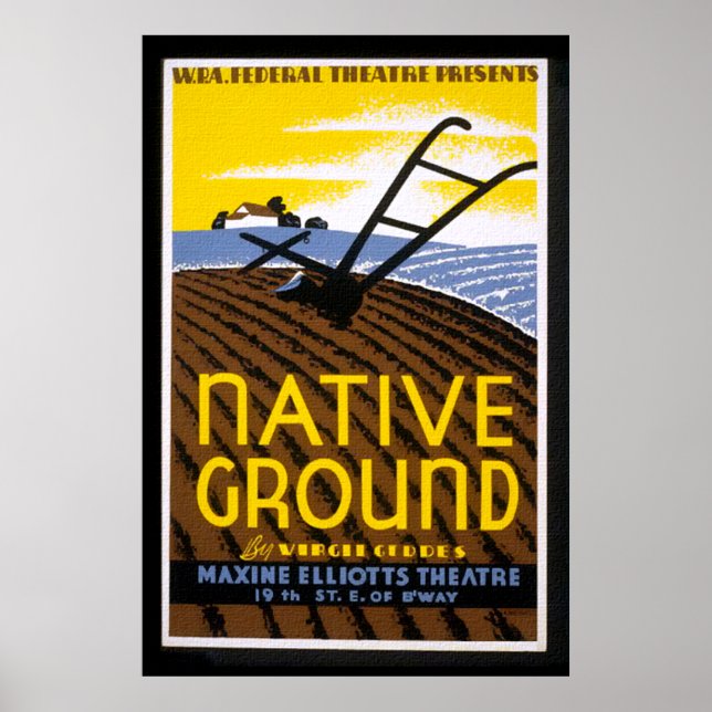 Vintage WPA Native Ground Poster Print (Front)