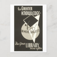 Vintage WPA Poster "Use Your LIbrary More Often"