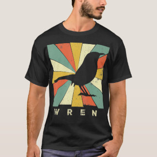 Vintage Wren Bird Lover Retro Style Animal T-Shirt