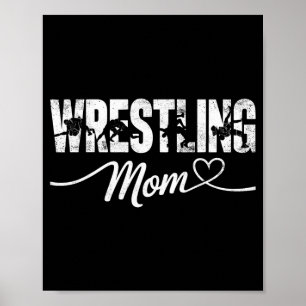 Vintage Wrestling Mum Wrestler Fighter Mother Poster