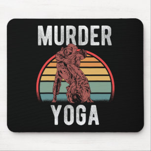Vintage Wrestling Murder Yoga Whistler Humour _1 Mouse Pad
