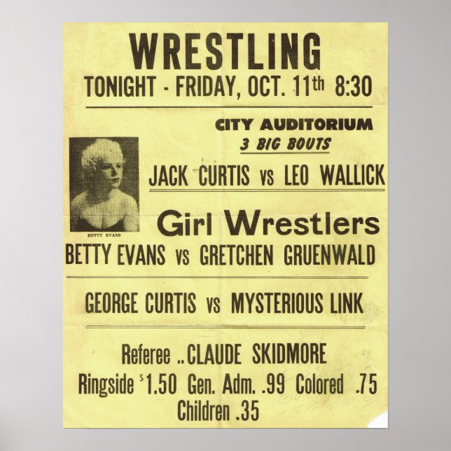 Vintage Wrestling Poster Series (Front)