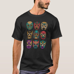 Vintage Wrestling Retro Lucha Libre Masks T-Shirt