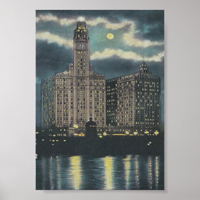 Vintage Wrigley Building Chicago Poster (Front)