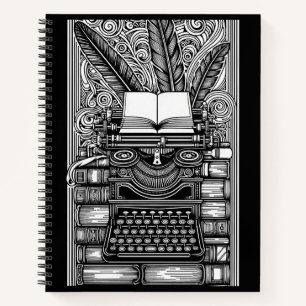 Vintage Writer's Theme 3 Colour Me Notebook