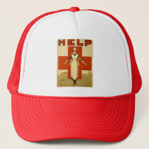 Vintage WW1 Red Cross Poster Trucker Hat