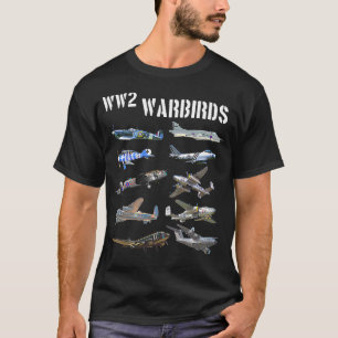 Vintage WW2 War Planes Warbirds T-Shirt