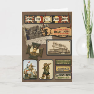 Vintage WWI "Allied Forces" Greeting Card