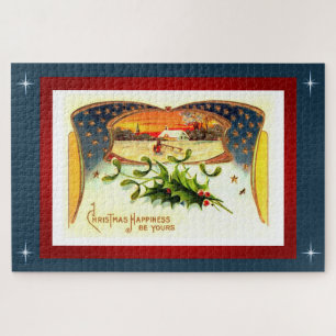Vintage WWI Patriotic Christmas Puzzle