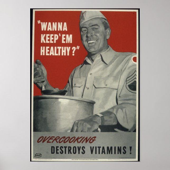 Vintage WWII american propaganda Poster (Front)