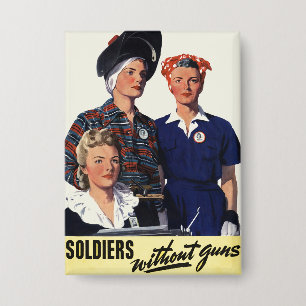 Vintage WWII Soldiers Without Guns Feminist Art