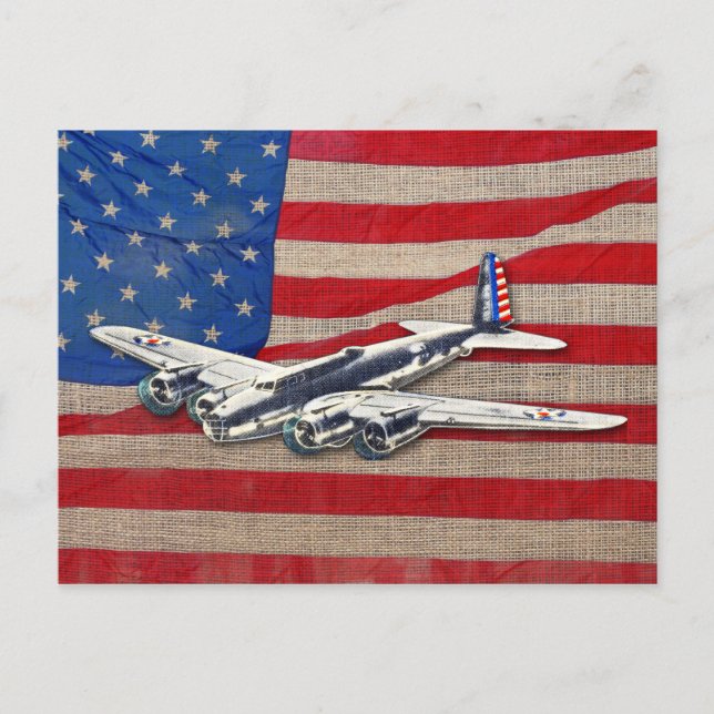Vintage WWII US Aircraft Postcard (Front)