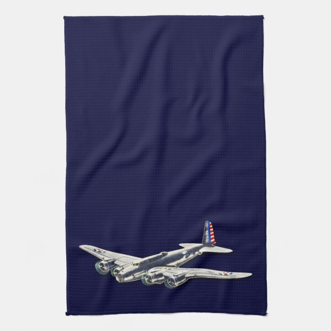 Vintage WWII US Aircraft Tea Towel (Vertical)