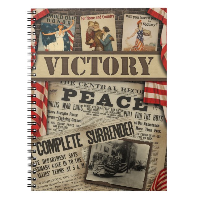 Vintage WWII Victory Notebook (Front)