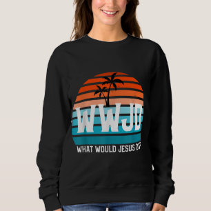 Vintage WWJD What Would Jesus Do Christian Faith J Sweatshirt