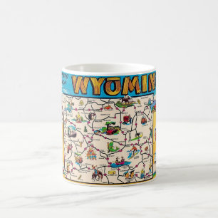 Vintage Wyoming Map Mug