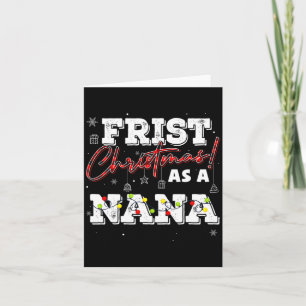 Vintage Xmas First Christmas As A Nana New Baby Fa Card