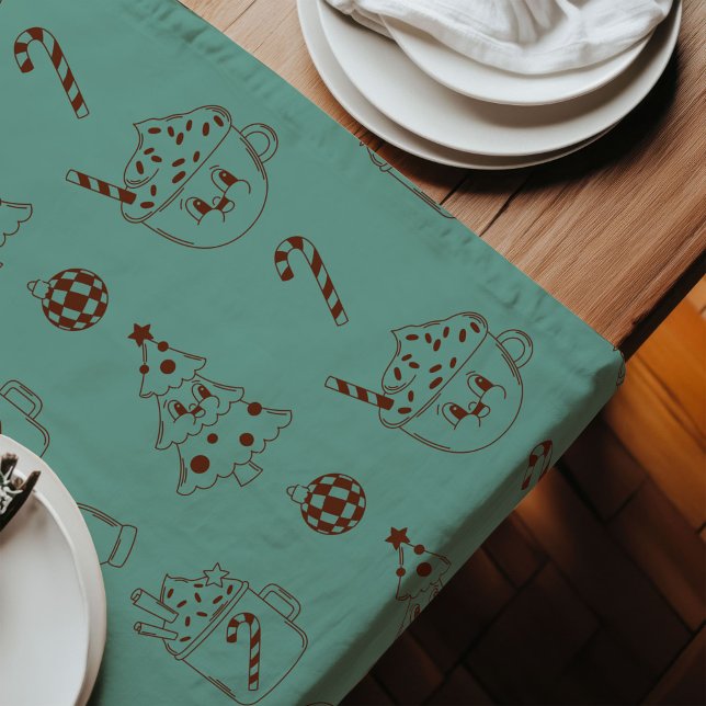 Vintage Xmas Runner Retro Pastel Cosy Accent (Vintage Xmas Runner Retro Pastel Cozy Accent)