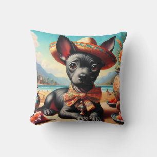 Vintage Xoloitzcuintle Cushion