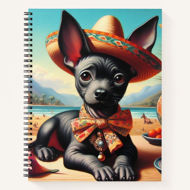 Vintage Xoloitzcuintle Notebook (Front)