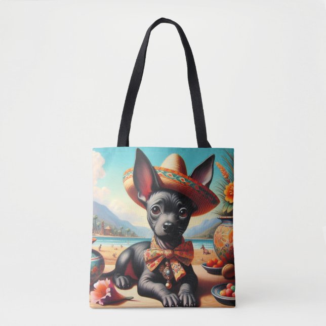 Vintage Xoloitzcuintle Tote Bag (Front)