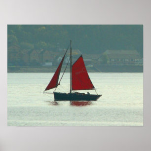 Vintage Yacht at Cardiff Bay Poster