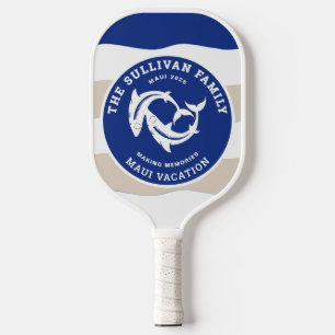 Vintage Yacht Club Shark Family Beach Badge Pickleball Paddle