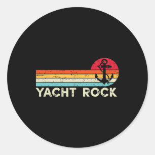 Vintage Yacht Rock Classic Round Sticker