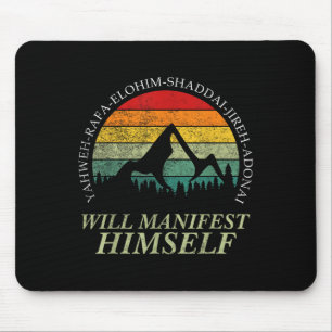 Vintage Yahweh - Will Manifest Himself Worshiper C Mouse Pad
